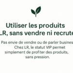 LR sans vendre sans recruter